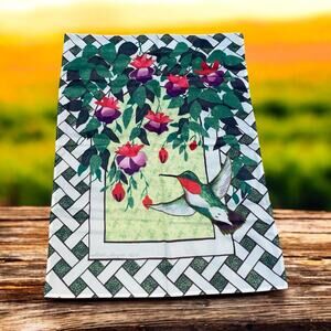 Flower Lattice Bird Spring Garden Flag Outdoor Decor 27" x 39" Mary Lou Troutman